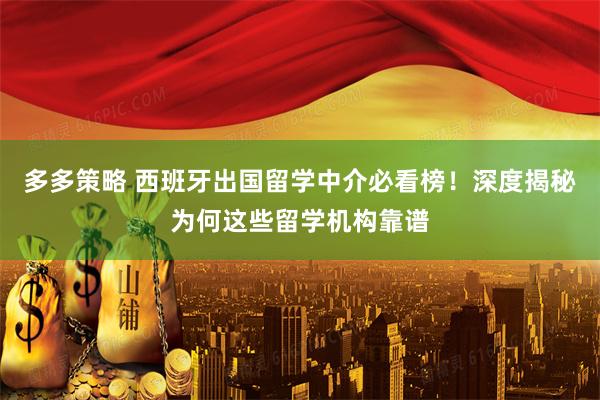 多多策略 西班牙出国留学中介必看榜！深度揭秘为何这些留学机构靠谱