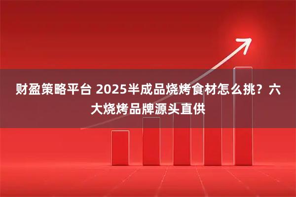 财盈策略平台 2025半成品烧烤食材怎么挑？六大烧烤品牌源头直供